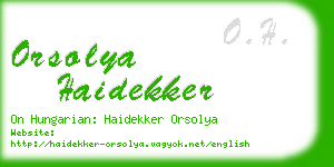 orsolya haidekker business card